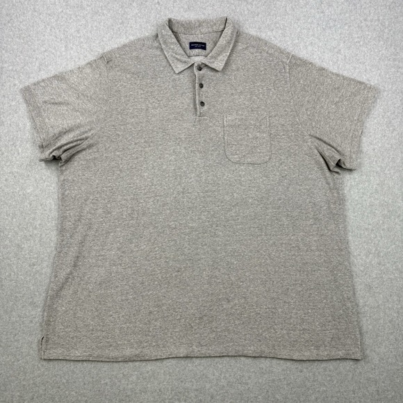 Proper Cloth Shirt Mens 3XL Gray Terry Cloth Towel Polo Short Sleeve Preppy - Picture 1 of 11